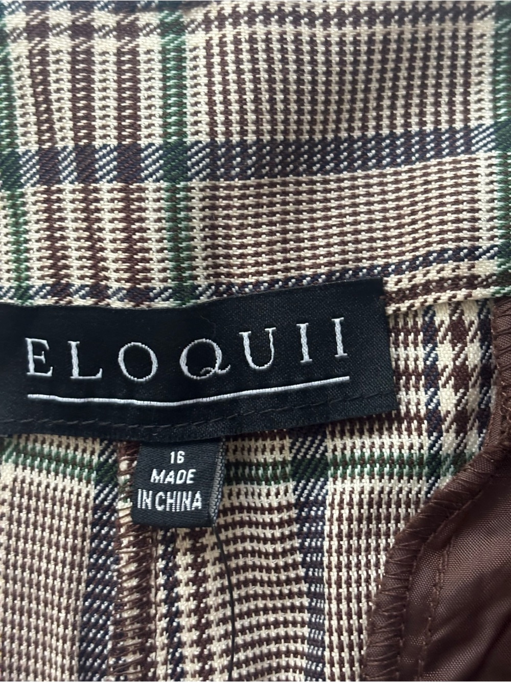 NWT Women’s Eloquii Plaid Dress Pants, Size 16 - Picture 9 of 12